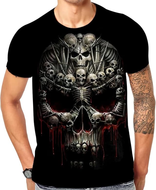 Graphic T Shirt Skull Logo