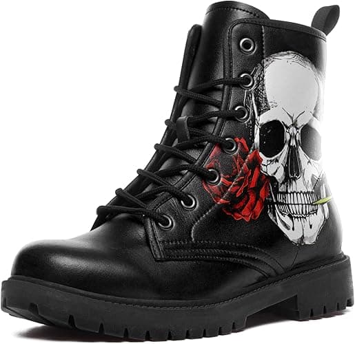 Custom Black Combat Boots